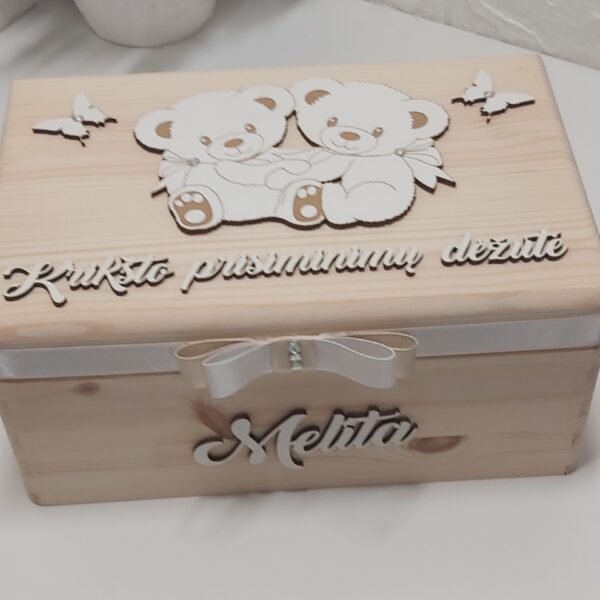 Krikštadėžė su meškiukais